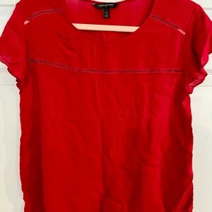 Banana Republic Vibrant Red Short Sleeve Top